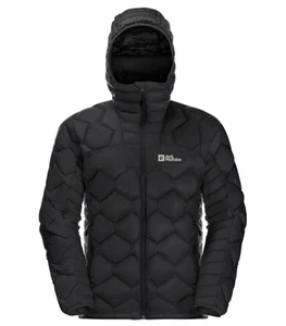 JACK WOLFSKIN Herren Jacke Daunenjacke Winterjacke Alpspitz Down Hoody schwarz - Picture 1 of 8