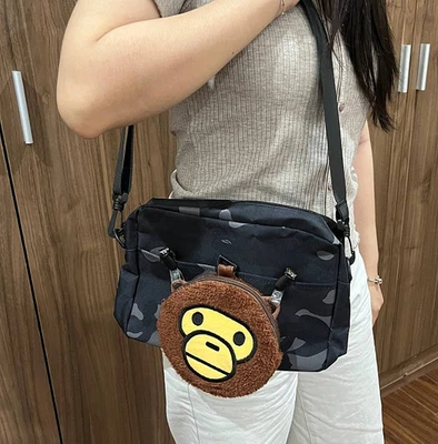 BAPE ABC Camo Crossbody Shoulder Bag w/ Baby Milo Keyring - NWT - Image 1 of 4
