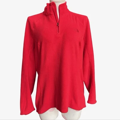 Vellón para mujer The North Face 1/4 cremallera rojo - grande Foto 1 de 4