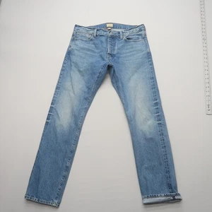 Jeans J Crew Kaihara Denim 770 Ribete 32 x 32 Azul 100% Algodón (34x31) - Imagen 1 de 12