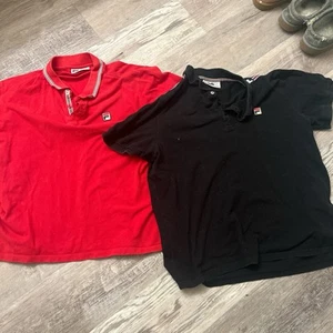 2 Retro Large Fila Polos - Picture 1 of 3