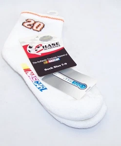 CHASE #20 NASCAR RACING SOCKS TONY STEWART CHRISTOPHER BELL YOUTH KIDS SIZE 7-9 - Picture 1 of 2