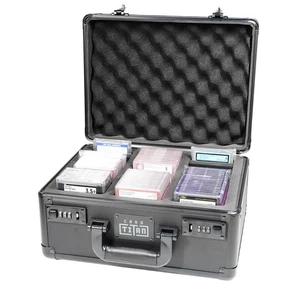 Premium Trading Card Storage Box - Lockable 3 Row Case for 108 PSA Slabs - Picture 1 of 8