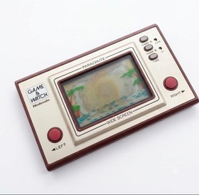 Nintendo Game Watch Parachute Action Battery Cover with Stand #a3d567