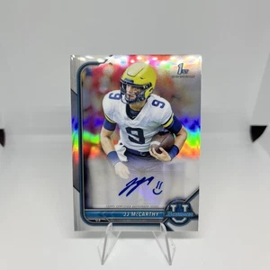 2021 Bowman Chrome U JJ McCarthy Silver Auto Bowman 1st BCPA-JM - Bild 1 von 15