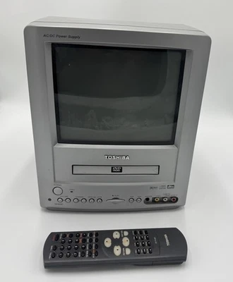 Toshiba MD9DM1R 9" CRT Color TV DVD Player Combo Retro Gaming TV W/ Remote - Image 1 of 4