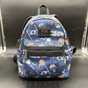 Loungefly Star Wars Mini Backpack Chibi Style X Wing and Tie Fighter - Picture 1 of 7