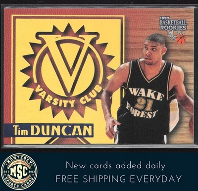 Tim Duncan 1997 Score Board Rookies Varsity Club #VC1 Wake Forest Demon Deacons - Image 1 of 2