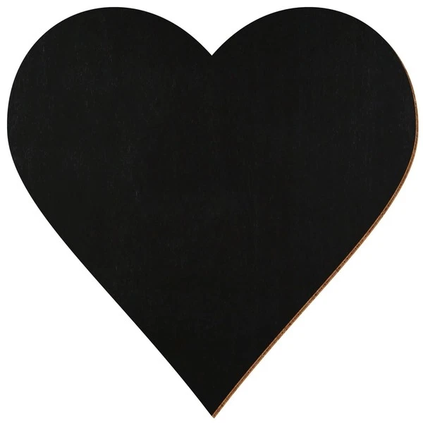Holz Herz Schwarz beidseitig lackiert Deko Basteln 3-50cm - Bild 1 von 1