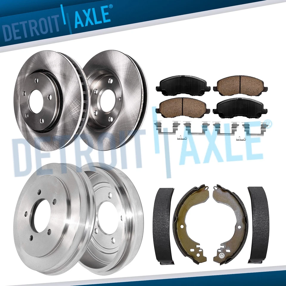 Front Rear Rotors Drums Brake Pads Shoes for Jeep Patriot Compass Dodge Avenger - Image 1 of 4
