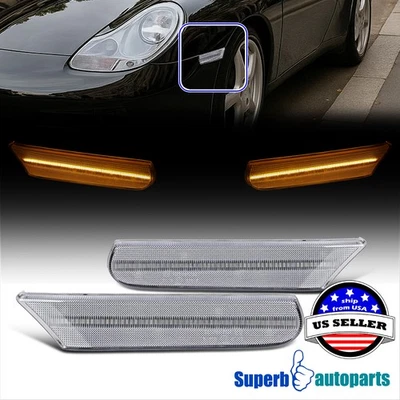 Sequential LED Side Marker+Turn Signal For 1997-2004 Porsche 911 996 Boxster 986 - Изображение 1 из 4