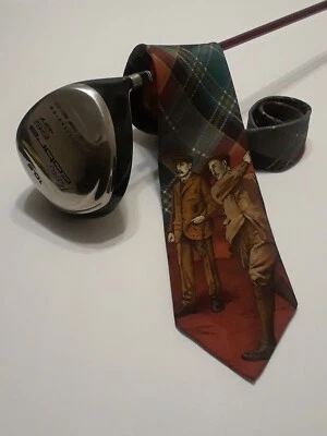 Polo vintage de Ralph Lauren para Nordstrom corbata de seda GOLF hecho a mano RARO Foto 1 de 4