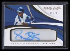 2018 Immaculate Collection Immaculate Autographs 4 Darryl Strawberry Auto 15/70