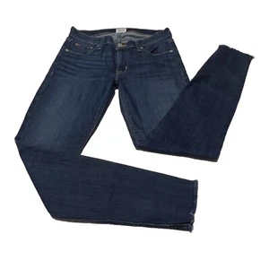 HUDSON Krista Mid Rise Skinny Raw Hem Stretch Ankle Blue Jeans Women’s Size 28 - Picture 1 of 16