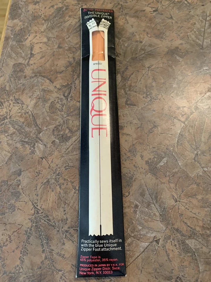 Vintage YKK Unique Invisible Zipper 20 22 Inch Apricot Peach - Image 1 of 1