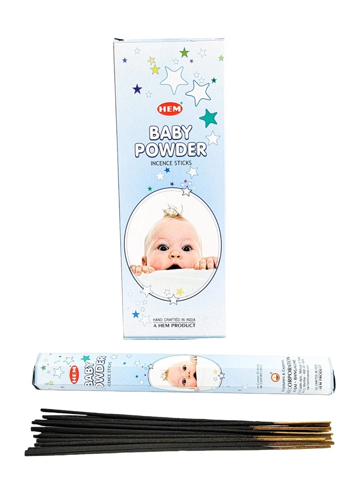 Hem Incense Sticks Baby Powder BULK 120 Stick for Cleansing Spiritual Blessings