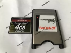 Transcend 4GB INDUSTRIAL Compact Flash +ATA PC card PCMCIA Adapter - Picture 1 of 1