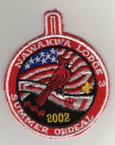 OA Nawakwa Lodge 3 Activity Patch, 2002 Summer Ordeal (eR2002-2), Mint! - Picture 1 of 1