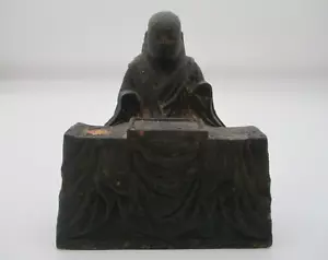 Talla en madera Japón período Edo monje detallado MUY ANTIGUO, RARO! estatua budista - Imagen 1 de 21