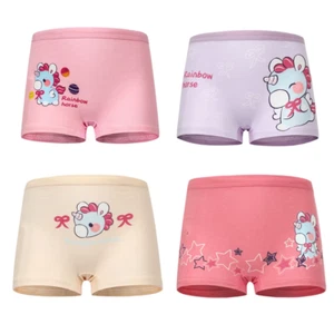 1/4/8/12 Pcs Children Girls Panties Sets Cotton Pretty Cute Cartoon Unicorn Prin - Picture 1 of 14