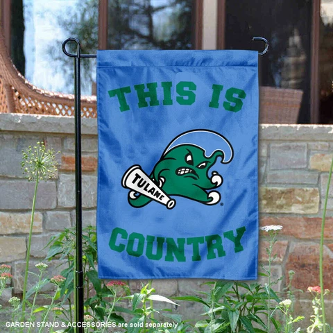 Tulane Green Wave This is Green Wave Country Garden Flag and Yard Banner Cover
