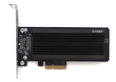 ICY DOCK M.2 NVMe SSD to PCIe Adapter Card W/Heatsink P/N: MB987M2P-1B Tested - Image 1 of 4