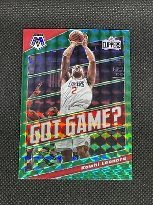 2020 Panini Mosaic KAWHI LEONARD #13 GOT GAME? Green Prizm Los Angeles Clippers  - Image 1 of 2