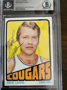 Mike Lewis #234 signed autograph auto 1972-73 Topps Basketball Card Beckett Cert - Picture 1 of 5