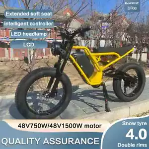 AKEZ Electric 18AH 1500W 48V Adult Mountain Ebike 20 Inch Mountain Moped - Picture 1 of 22