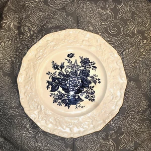 1940's EUC Masons ASCOT ON OAK Blue Transferware, Ironstone 10" Dinner Plate - Picture 1 of 7