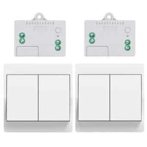 EU interrupteur sans fil sans piles kit interrupteur sans fil autoalimente va... - Afbeelding 1 van 7