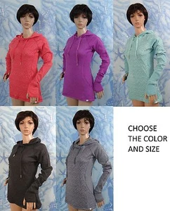 NEW BCG pink/purple or gray thumb hole long sleeve sweatshirt/hoodie,SIZE XS-2XL - Picture 1 of 17