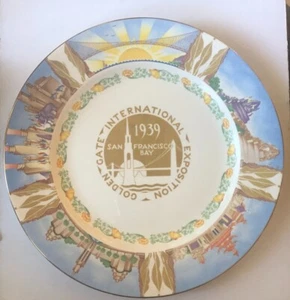 GOLDEN GATE INTERNATIONAL EXPOSITION 1939 PLATE - Foto 1 di 7
