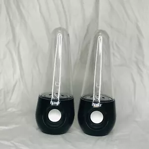 Juego de 2 Altavoces de Agua Danzante Naxa 8,5" Bluetooth Inalámbricos Luces LED Negros - Imagen 1 de 3