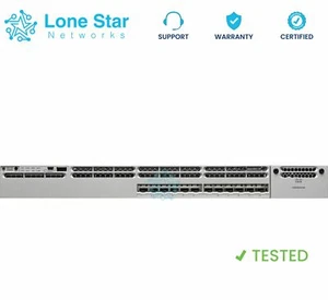 Cisco WS-C3850-12S-S Catalyst 3850 12 Port GE SFP IP Base Layer 3 Switch - Picture 1 of 2