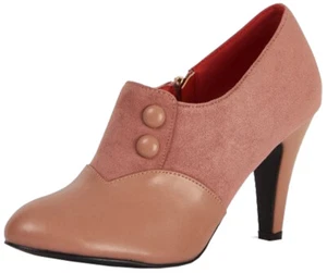 Lulu Hun «MARIA PIN UP» Botín Vintage FAUX GAMUZA Tacones Altos Rockabilly - Imagen 1 de 4