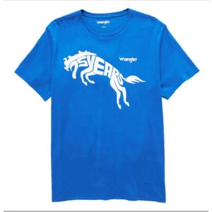 2317993 Wrangler Hombre 75 Aniversario Mangas Cortas - Azul Lolite NUEVA - Imagen 1 de 1