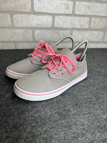 Scarpe sneakers basse Vans Missy grigio rosa skate bambina taglia 4 stringate