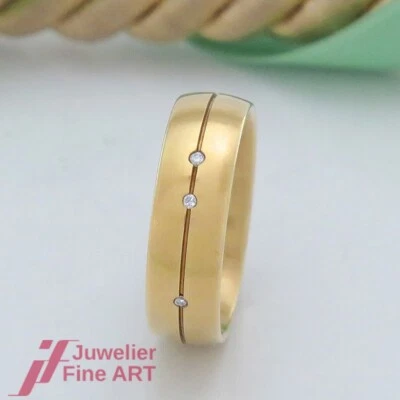 CHRISTIAN BAUER - Trauring/Partnerring/Ehering - 14K/585 Gelbgold - 3 Brillanten - Bild 1 von 4