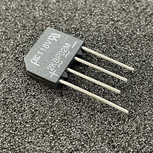 2KBP02M, rectificador de puente monofásico estándar 200 V a través de orificio KBPM - Imagen 1 de 2