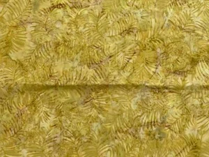Peaceful Ferns Green Tan Batik Fabric 1.9 yds x 1.2 yds Quilt Sewing Crafts - Foto 1 di 1