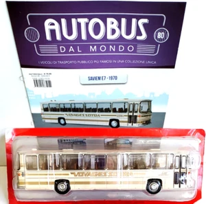 HACHETTE AUTOBUS DAL MONDO 1:43 DIE CAST BUS SAVIEM E7 1970 + FASCICOLO 80 - Foto 1 di 1