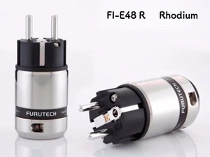 1 Pc. Furutech FI-E48 R NCF Schuko Plug Power Plug Rhodium - Picture 1 of 2