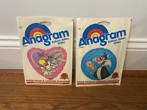 Lot of 2 Anagram Mylar Balloons Tweety Bugs Bunny Tweety Looney Tunes NEW - Picture 1 of 2