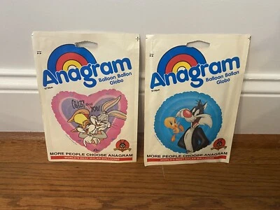Lot of 2 Anagram Mylar Balloons Tweety Bugs Bunny Tweety Looney Tunes NEW - Image 1 of 2