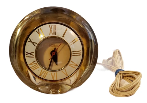 Telechron The Suave Mercury Glass Roman Numeral Clock 3H159 Cover