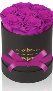 NATROSES Preserved Real Roses in a Box, Roses That Last Up to 3 Years - Picture 1 of 9