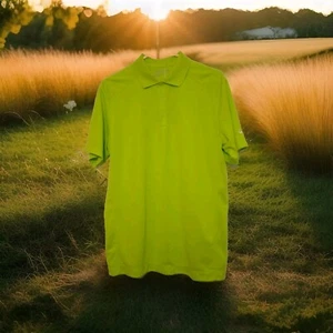 Nike Golf Herren Kurzarm Poloshirt Dri-Fit Gr. Medium Neongrün Neu mit Etikett - Bild 1 von 18