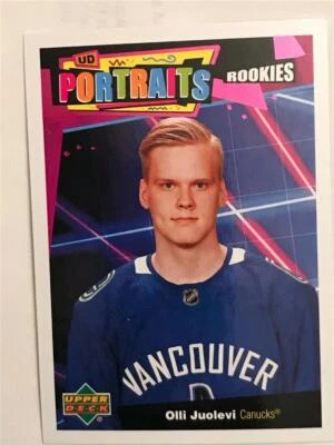  2020-21 Upper Deck UD Portraits #P59 Olli Juolevi - Image 1 of 2