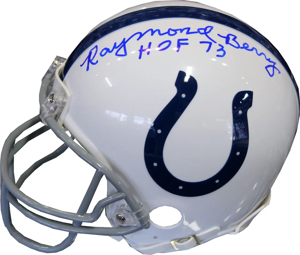 Raymond Berry "HOF 73" Autographed Baltimore Colts Mini Helmet (JSA) - Image 1 of 1